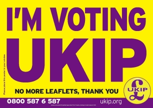 Poster I'm Voting UKIP