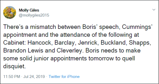 2019.05.25 Molly Giles Boris reshuffle